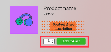 Ecommerce product page detail