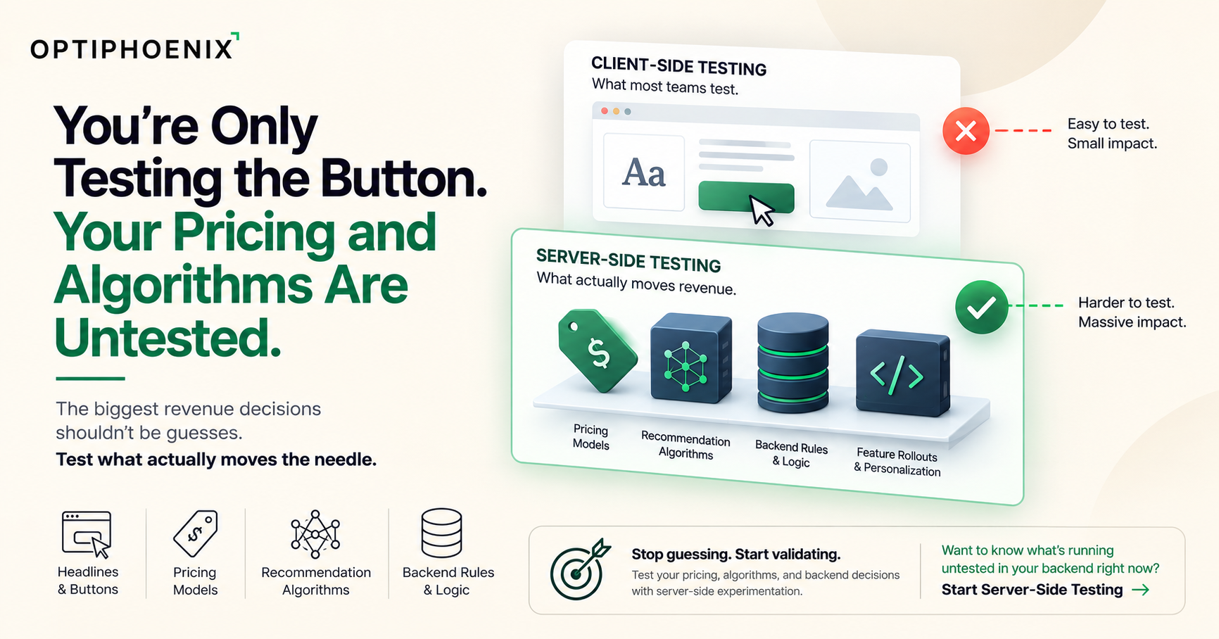 You’re Only Testing the Button. Your Pricing and Algorithms Are Untested.