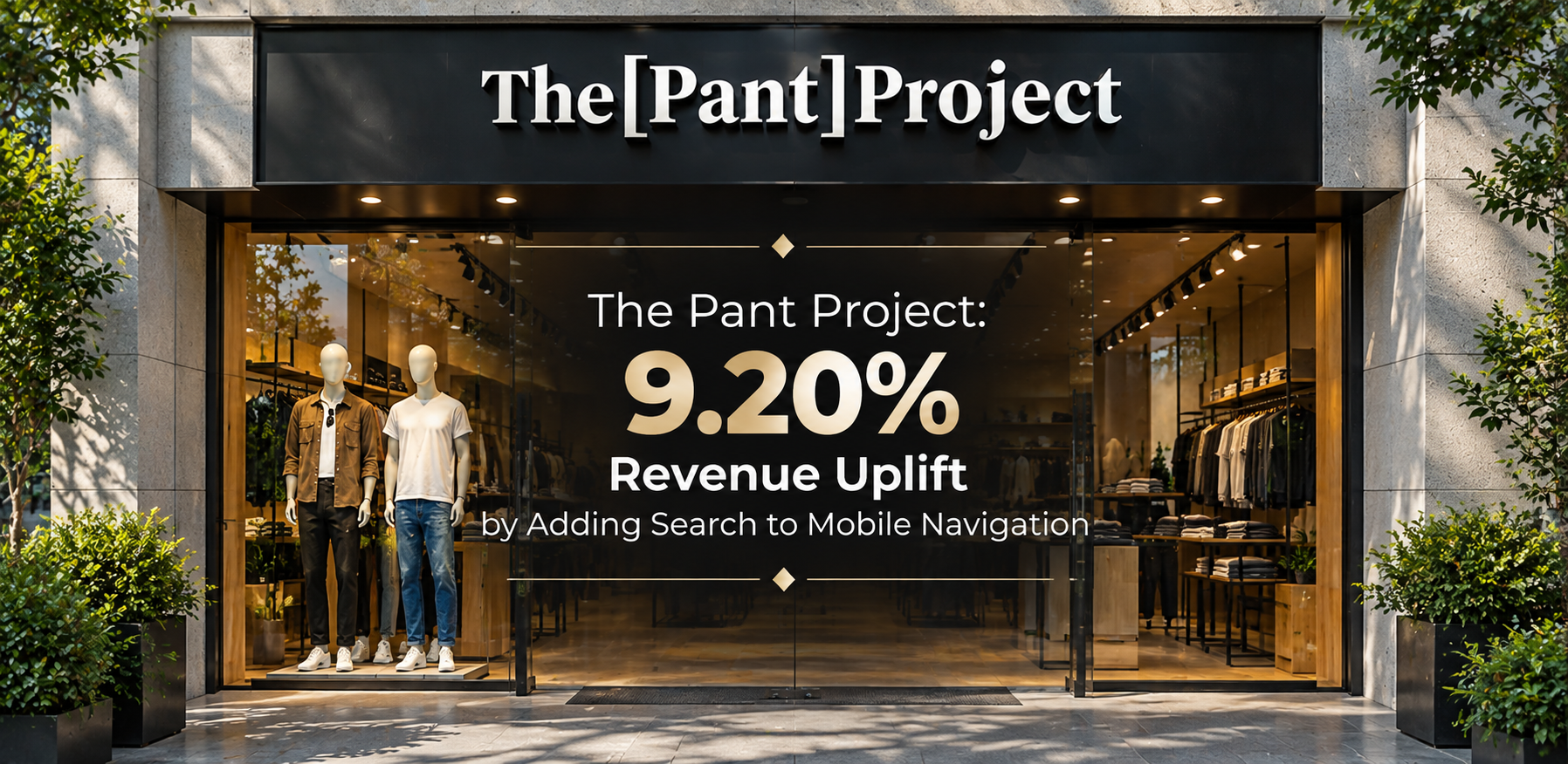 THE PANT PROJECT × OPTIPHOENIX: 9.20% REVENUE UPLIFT BY ADDING SEARCH TO MOBILE NAVIGATION
